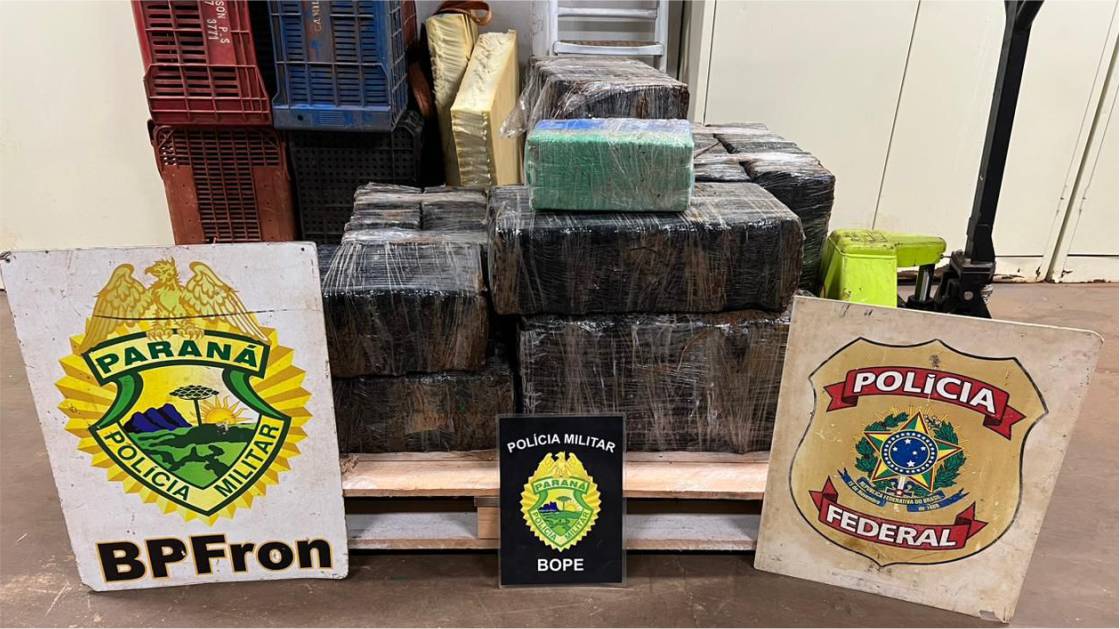 Forças de segurança apreendem mais de 250 kg de maconha em porto