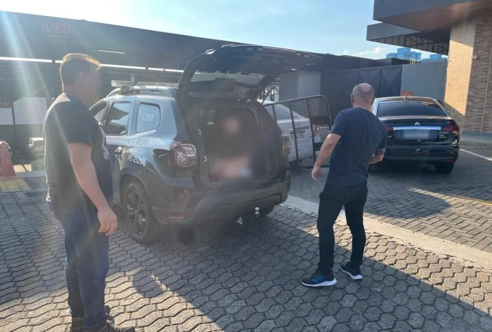 Paraguaio apontado como chefe de organização criminosa foi localizado em posto no centro de Foz do Iguaçu.. Foto PC