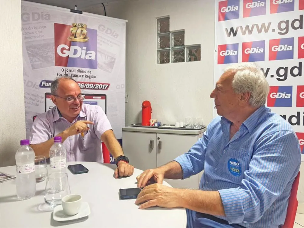 Paulo Mac Donald, candidato a deputado estadual, foi recebido pelo diretor-geral do GDia, Darley Carneiro.  