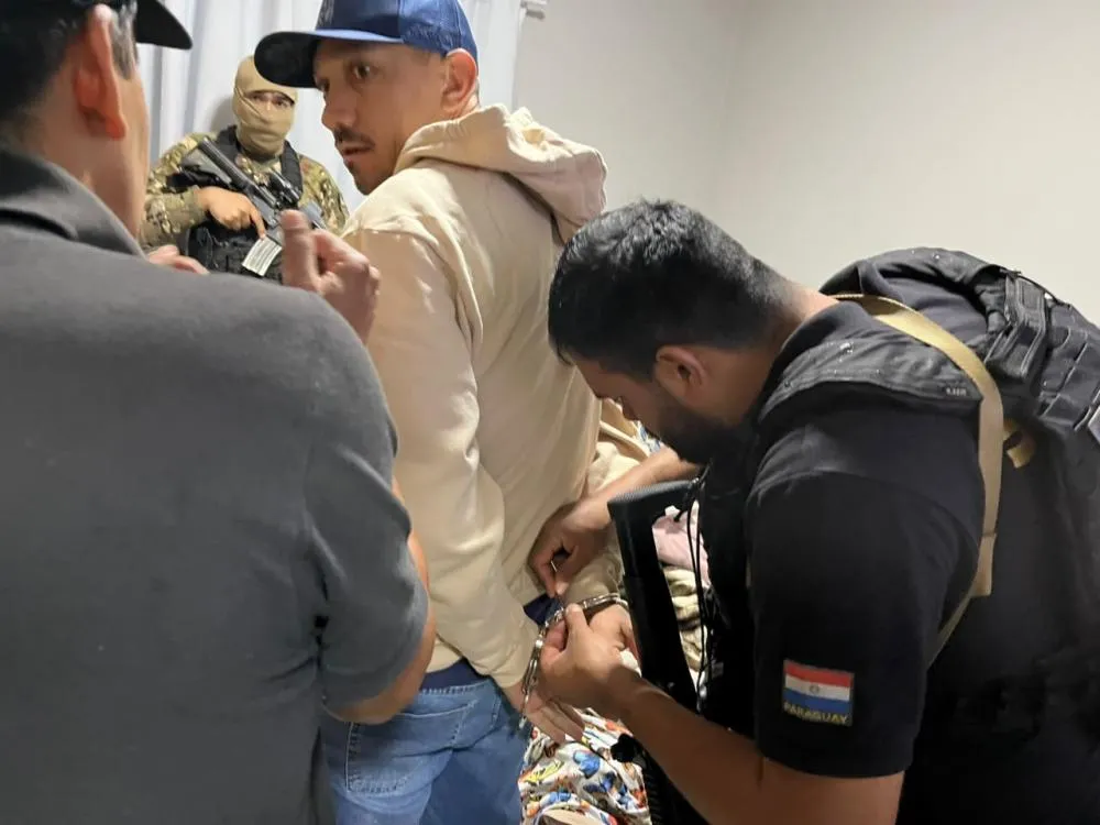 Aldair Ovelar, conhecido como “Careca”, foi preso pela SENAD em Capitán Bado, no Paraguai. Foto: SENAD