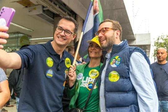 Filipe Barros e Deltan Dallagnol foram os candidatos mais votados na disputa pelas duas vagas do Paraná no Senado Federal. Foto: Vitor Liasch/Campanha Filipe Barros