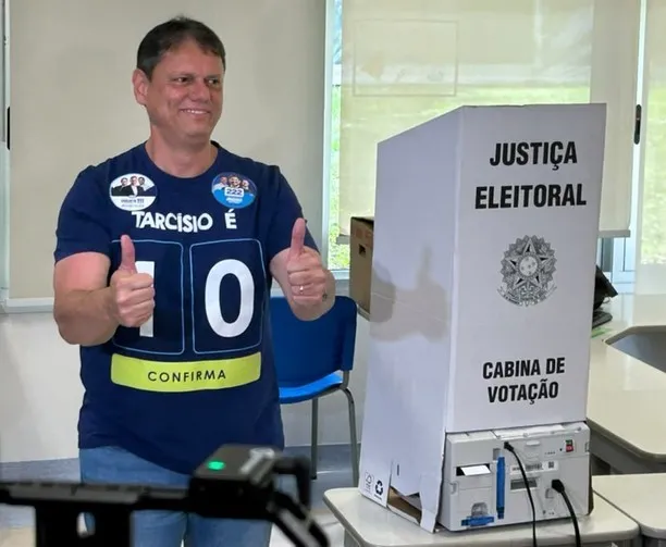 Tarcísio de Freitas foi reeleito governador de São Paulo com 62,85% dos votos válidos.Foto: Marília Barbosa/g1