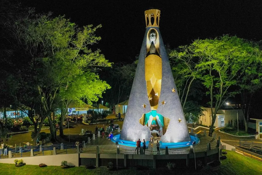 Mais de 100 mil fiéis são esperados em Itaipulândia durante a novena e as festividades de Nossa Senhora Aparecida. Fotos: divulgação/Pascom Santuário Diocesano Nossa Senhora Aparecida