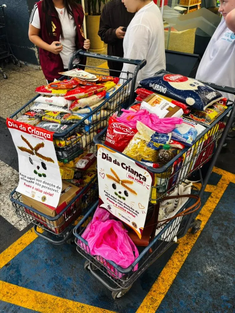 A 16ª edição da campanha Criança Sem Fome arrecadou mais de três toneladas de alimentos para sete instituições sociais de Foz do Iguaçu. Foto: Secovi-PR