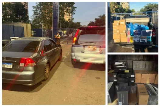 Além das mercadorias também foram recolhidos dois veículos usados no transporte do contrabando e descaminho (Fotos: Polícia Federal)