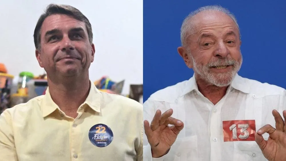 Quaest e Datafolha apontaram empate técnico entre Flávio Bolsonaro, com 51%, e Lula, com 49% dos votos válidos, nas pesquisas divulgadas na véspera do segundo turno. Fotos: diivulgação